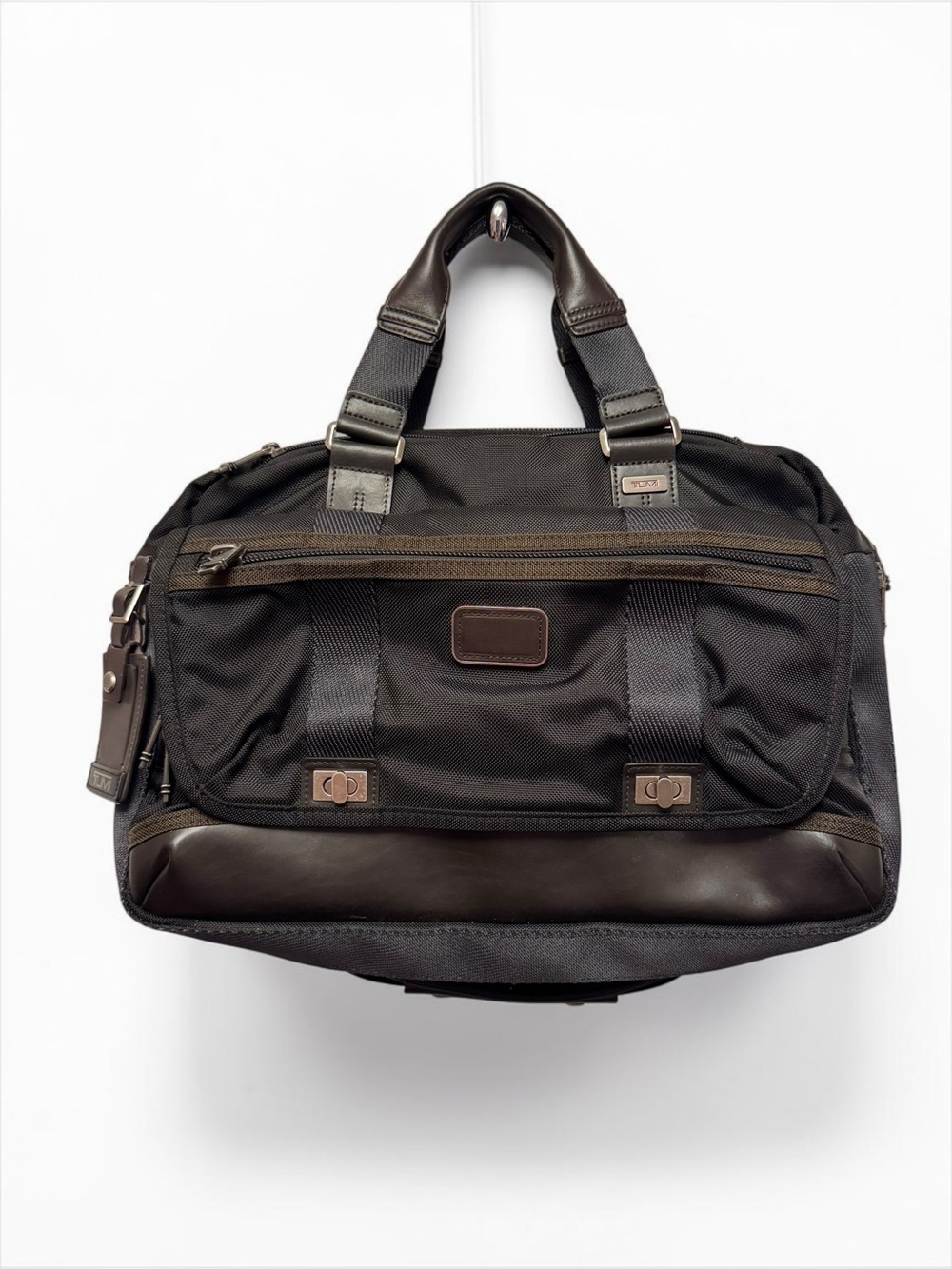 Tumi Alpha Bravo Pinckney Flap Briefcase Hickory Brown Messenger Laptop Bag